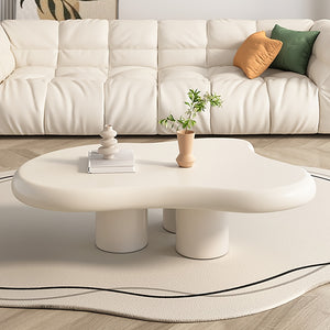 Modern White Irregular Cloud Coffee Table 394 Inch