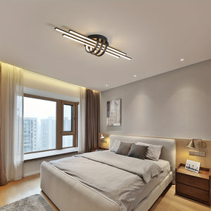 Contemporary Dimmable LED Geometric Ceiling Light with Remote