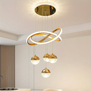 Modern LED Chandelier Dimmable MultiColor Semi Flush Mount