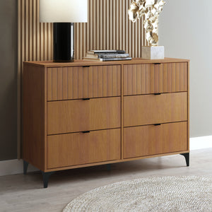 Elegant Zaffy 6 Drawer Dresser Chic and Spacious Design